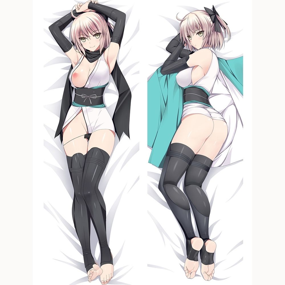 Dakimakura Okita Souji Uniforme Nue